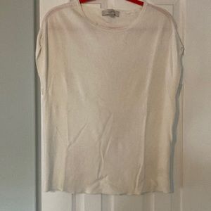 Loft sleeveless ivory sweater